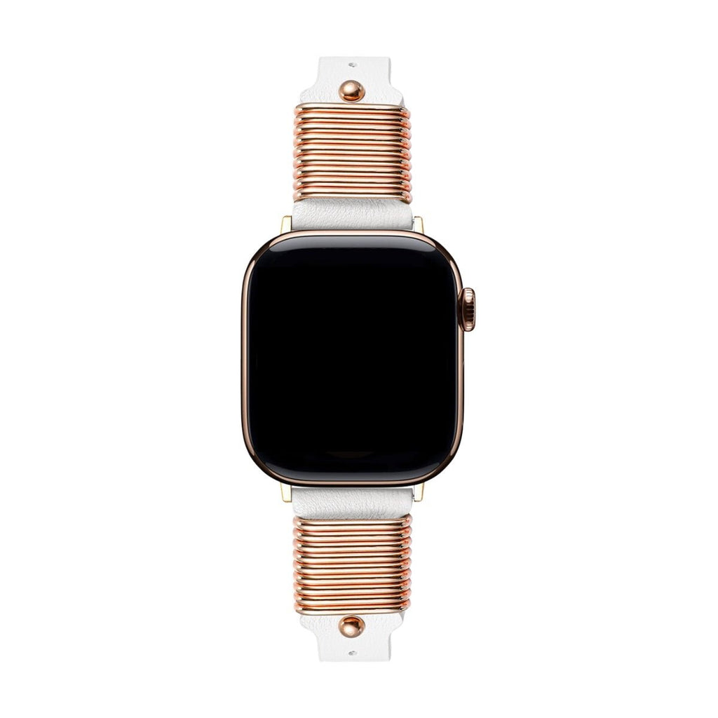 Correa Apple Watch de anillas metálicas, hebilla de espiga, para mujer, modelo Zenda