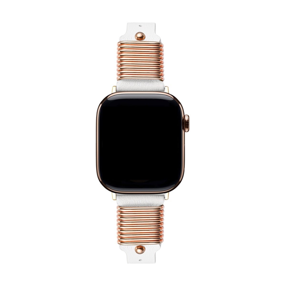 Correa Apple Watch de anillas metálicas, hebilla de espiga, para mujer, modelo Zenda