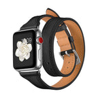 Correa de doble vuelta en cuero split para Apple Watch, compatible con todas las series de Apple Watch, look chic y con carácter, modelo Aphrodite