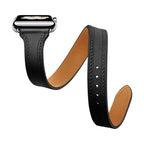 Correa de doble vuelta en cuero split para Apple Watch, compatible con todas las series de Apple Watch, look chic y con carácter, modelo Aphrodite