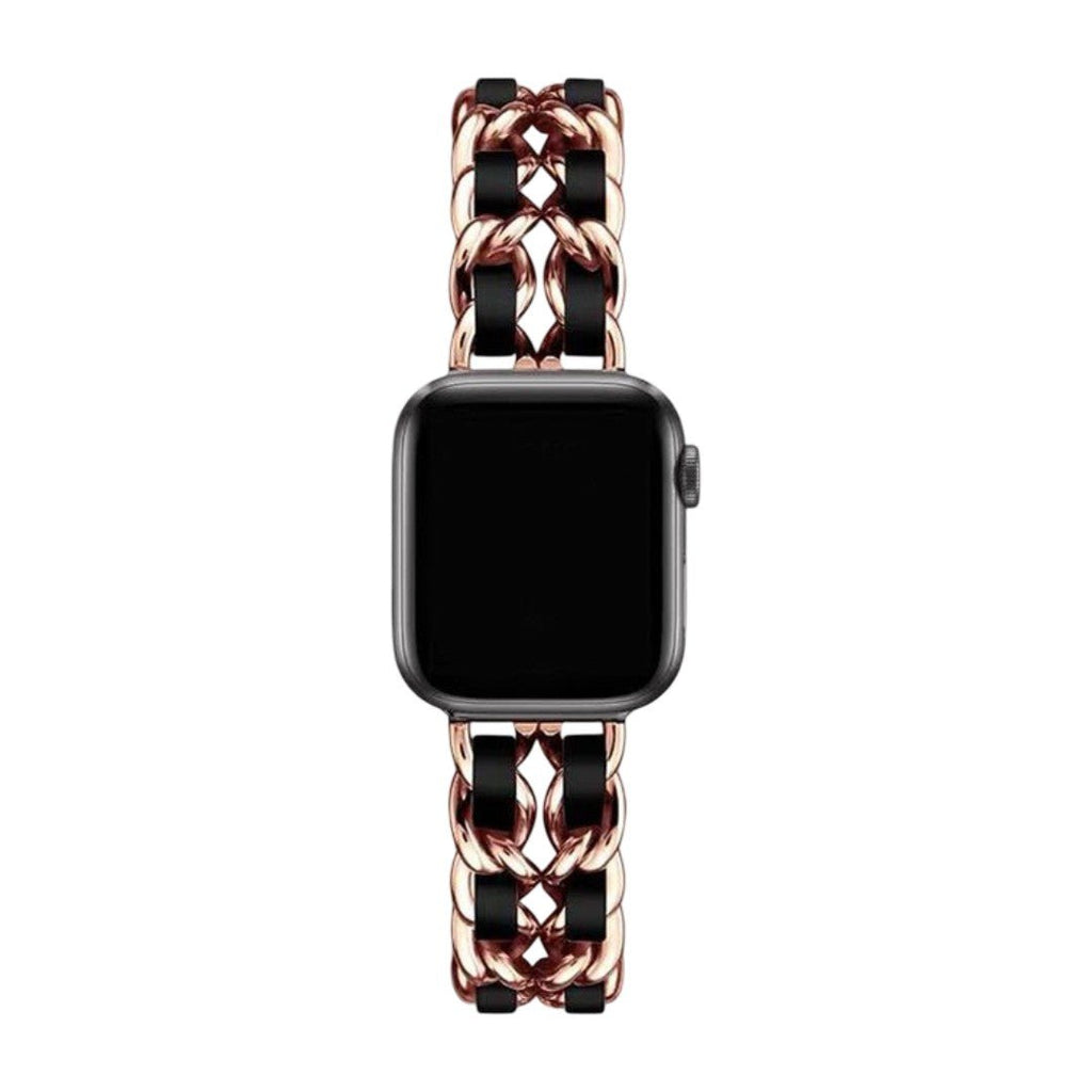 Correa Apple Watch de acero inoxidable, eslabón Gourmette entrelazado, múltiples acabados, modelo Kelda