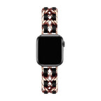 Correa Apple Watch de acero inoxidable, eslabón Gourmette entrelazado, múltiples acabados, modelo Kelda