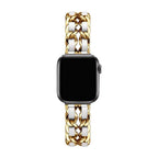 Correa Apple Watch de acero inoxidable, eslabón Gourmette entrelazado, múltiples acabados, modelo Kelda