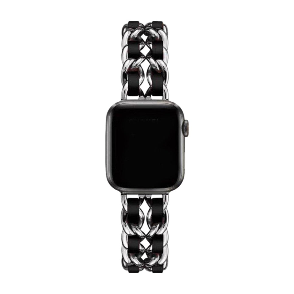 Correa Apple Watch de acero inoxidable, eslabón Gourmette entrelazado, múltiples acabados, modelo Kelda