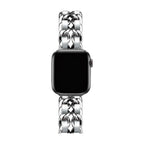 Correa Apple Watch de acero inoxidable, eslabón Gourmette entrelazado, múltiples acabados, modelo Kelda