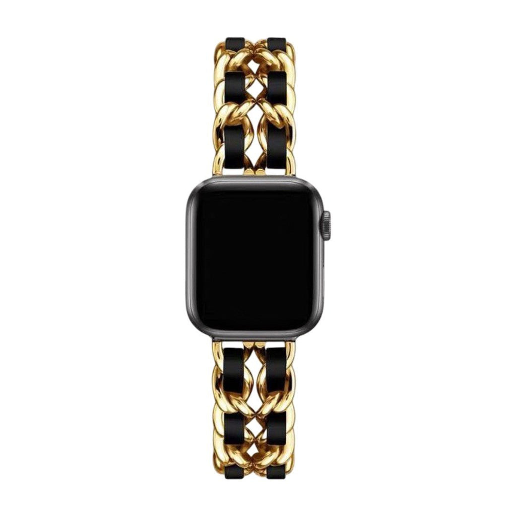 Correa Apple Watch de acero inoxidable, eslabón Gourmette entrelazado, múltiples acabados, modelo Kelda