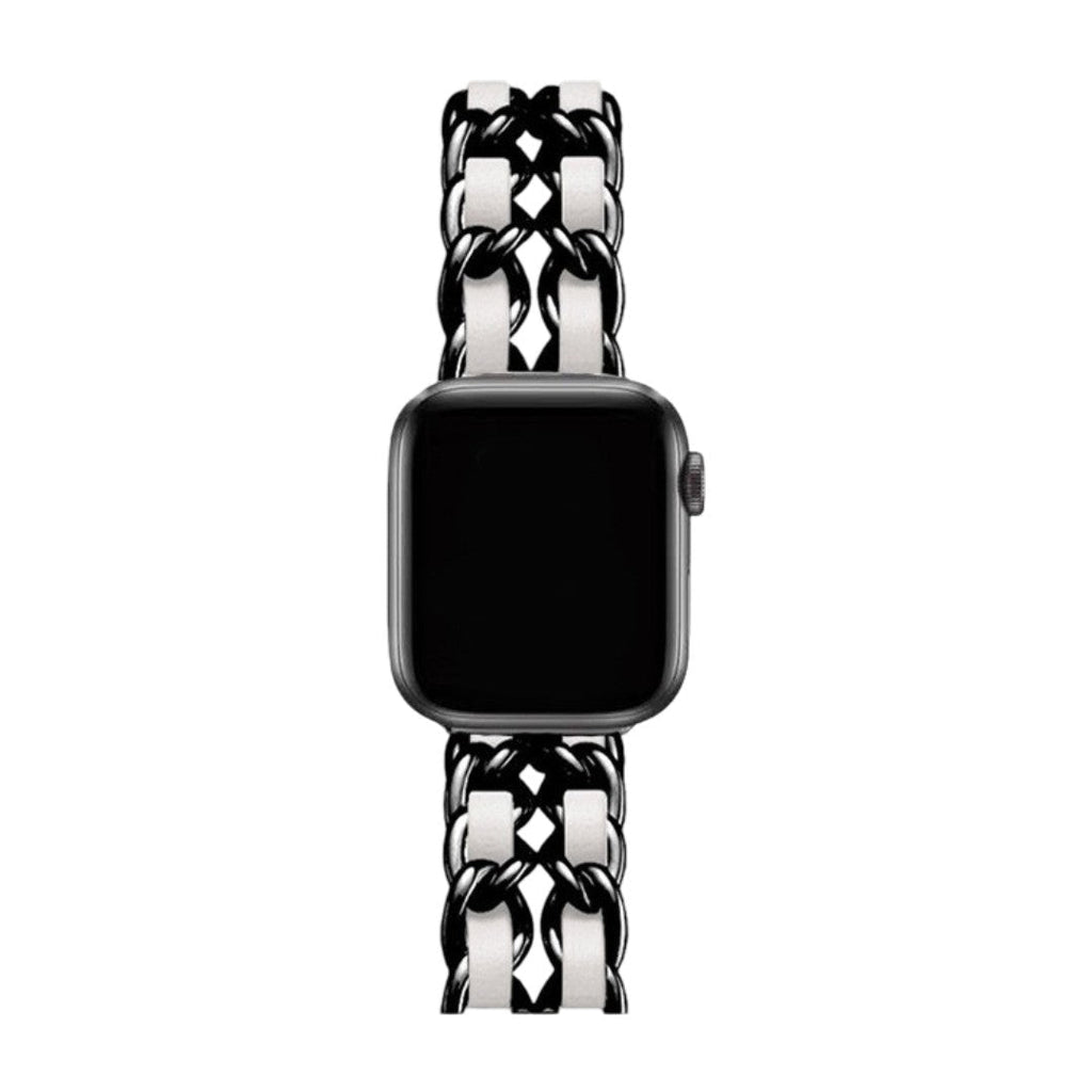 Correa Apple Watch de acero inoxidable, eslabón Gourmette entrelazado, múltiples acabados, modelo Kelda