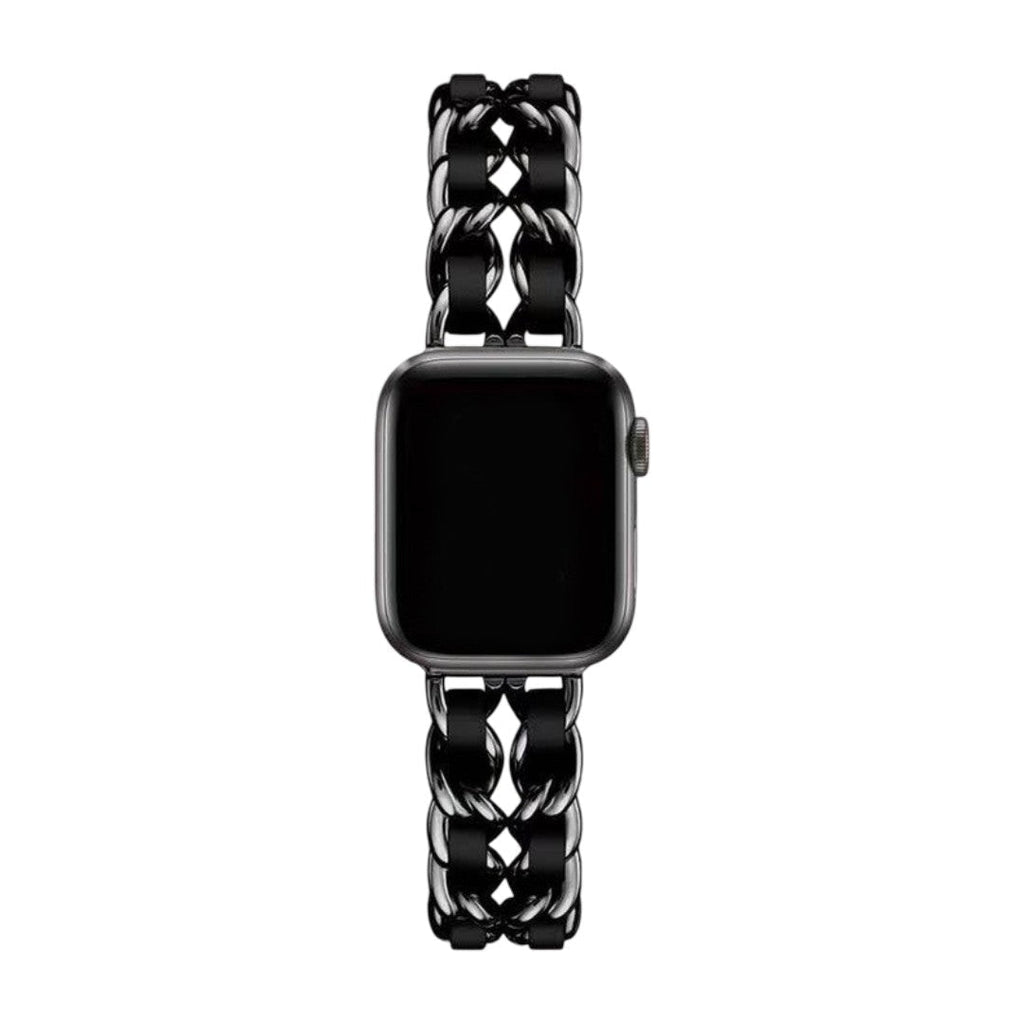 Correa Apple Watch de acero inoxidable, eslabón Gourmette entrelazado, múltiples acabados, modelo Kelda