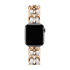 Correa Apple Watch de acero inoxidable, eslabón Gourmette entrelazado, múltiples acabados, modelo Kelda