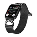 Pulsera de acero inoxidable para Apple Watch, cierre magnético ajustable, malla elegante con circonita, modelo Roxie