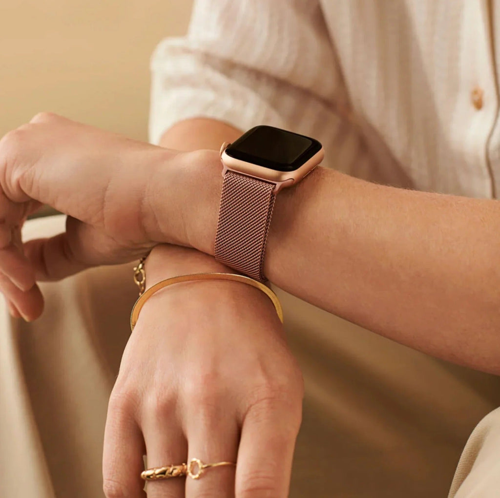 Correa de Apple Watch, de acero inoxidable, unisex, modelo Vyrn
