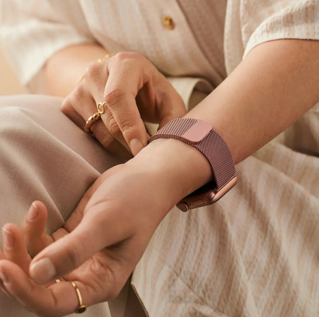 Correa de Apple Watch, de acero inoxidable, unisex, modelo Vyrn