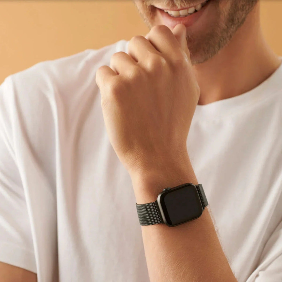 Correa de Apple Watch, de acero inoxidable, unisex, modelo Vyrn