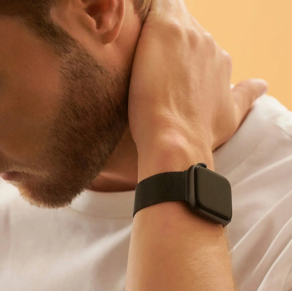 Correa de Apple Watch, de acero inoxidable, unisex, modelo Vyrn