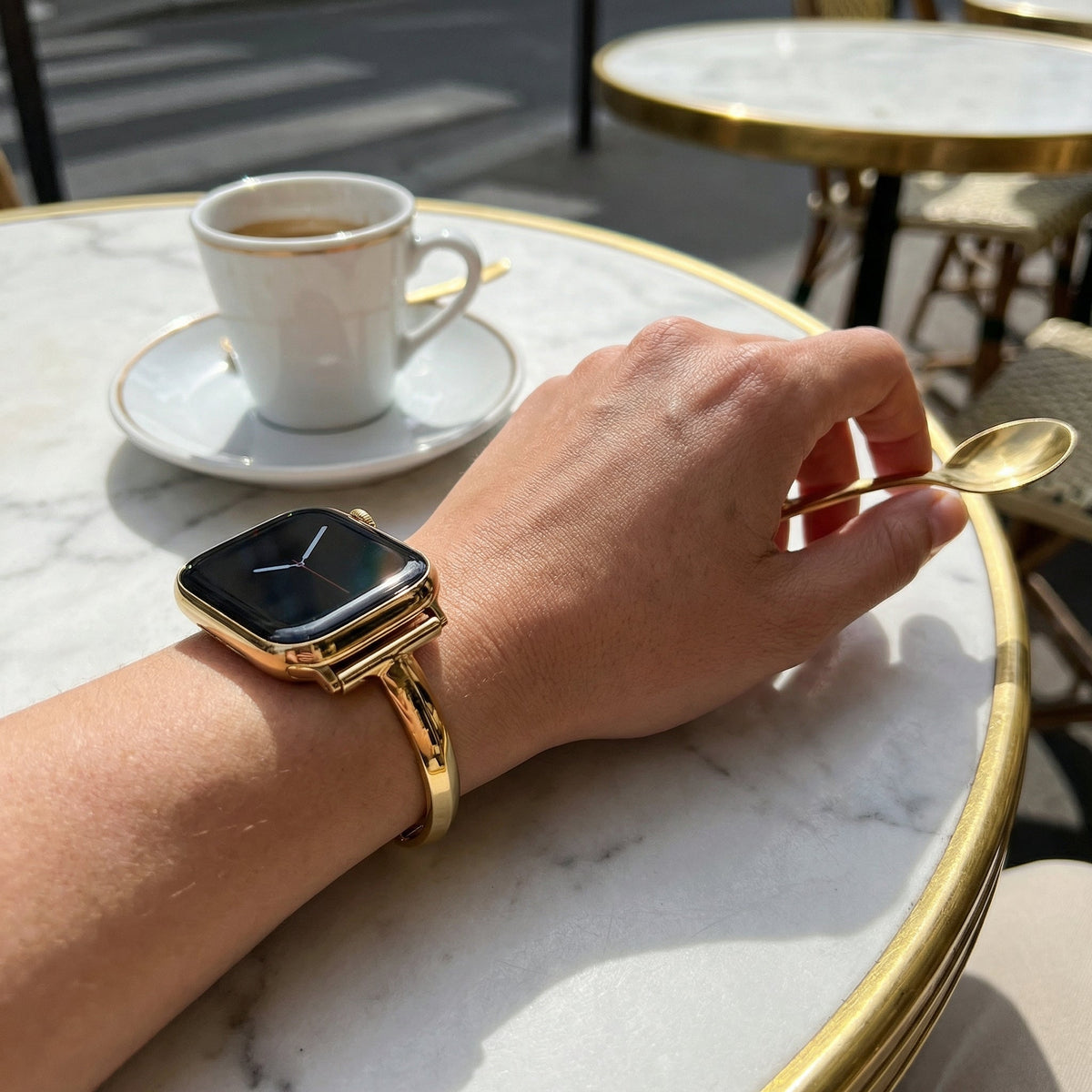 Correa Apple Watch, de acero inoxidable, para mujer, modelo Minoa