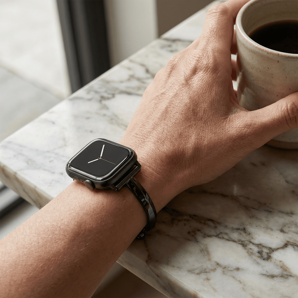 Correa Apple Watch, de acero inoxidable, para mujer, modelo Minoa