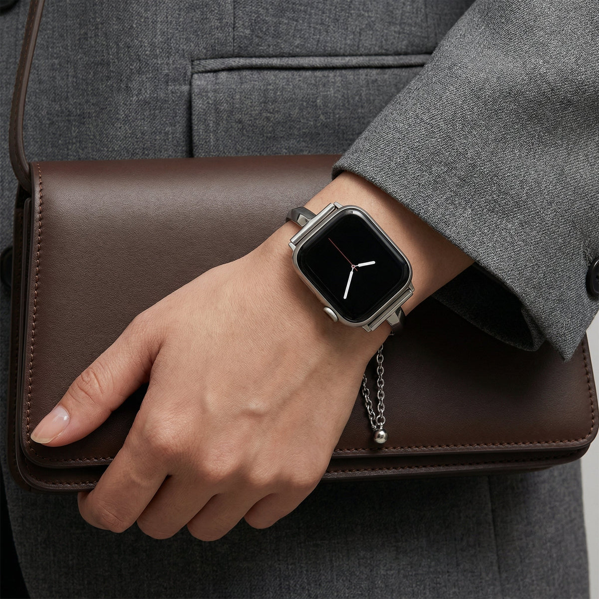 Correa Apple Watch, de acero inoxidable, para mujer, modelo Minoa