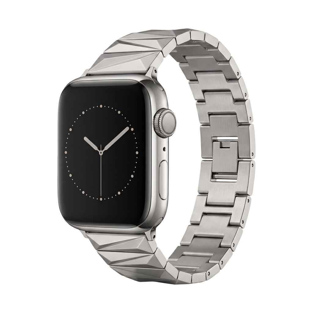 Correa Apple Watch de aleación, eslabones geométricos, acabado lujoso, ajustable, para mujer, modelo Gisca