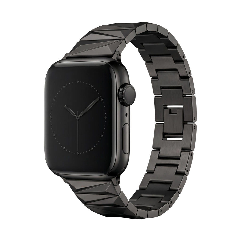 Correa Apple Watch de aleación, eslabones geométricos, acabado lujoso, ajustable, para mujer, modelo Gisca