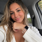 Pulsera de serraje para Apple Watch con remaches metálicos, hebilla ajustable, estilo contundente, modelo Tika