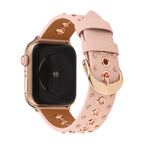 Pulsera de serraje para Apple Watch con remaches metálicos, hebilla ajustable, estilo contundente, modelo Tika