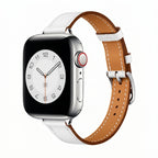 Correa para Apple Watch, costuras contrastadas, hebilla de espiga, estilo talabartero, modelo Ermia