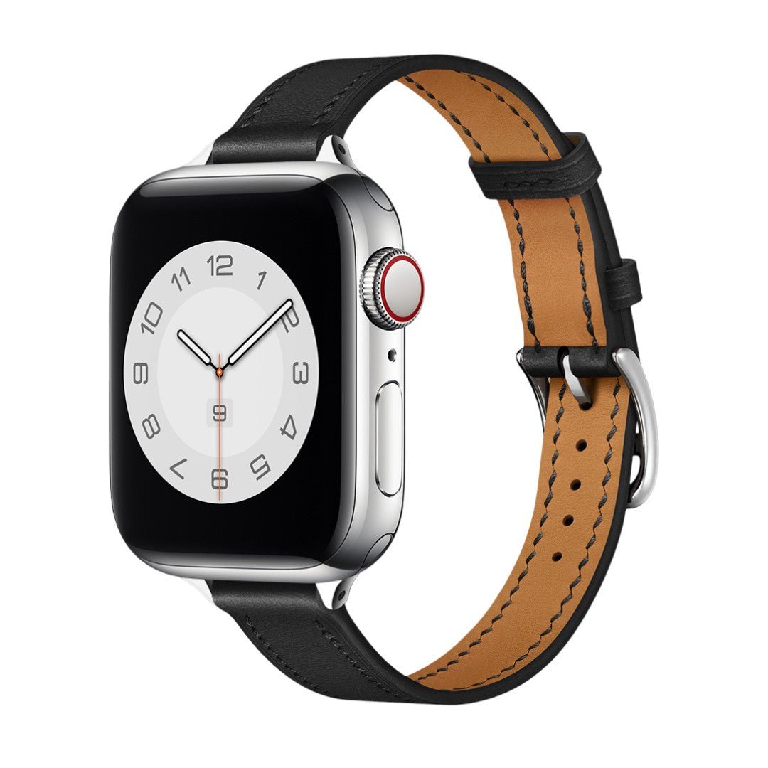 Correa para Apple Watch, costuras contrastadas, hebilla de espiga, estilo talabartero, modelo Ermia