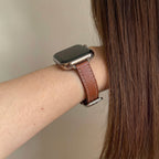 Correa para Apple Watch, costuras contrastadas, hebilla de espiga, estilo talabartero, modelo Ermia