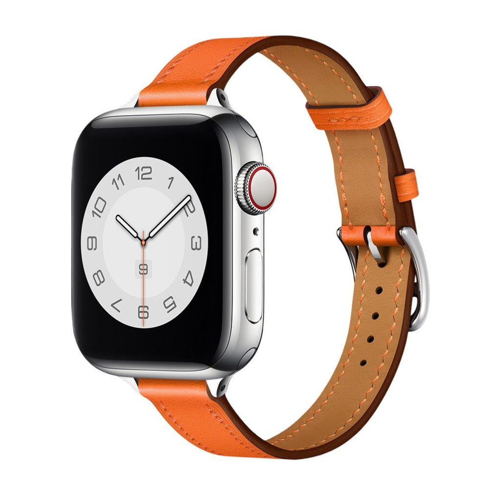 Correa para Apple Watch, costuras contrastadas, hebilla de espiga, estilo talabartero, modelo Ermia