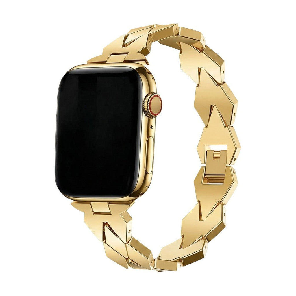 Correa Apple Watch de eslabones geométricos, motivo rombo, cierre mariposa, modelo Angla