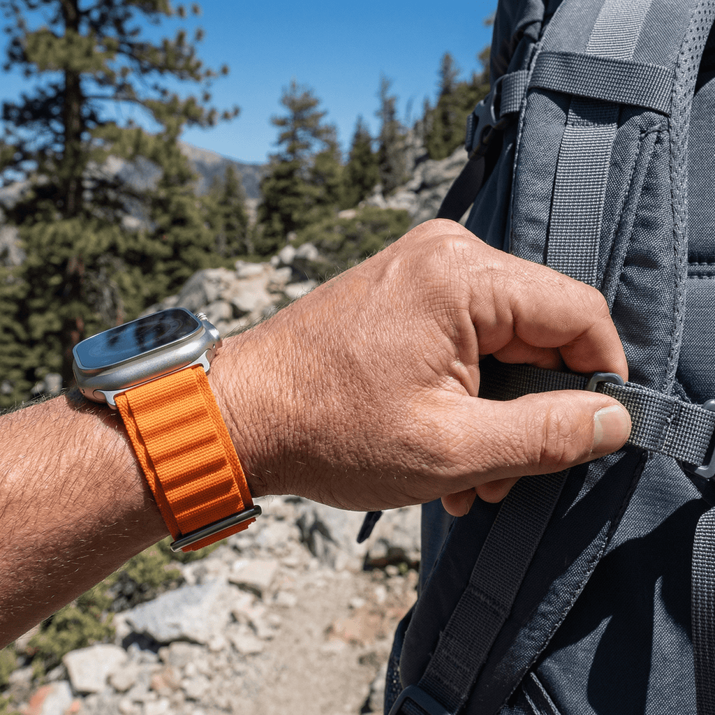 Correa de Apple Watch, de nailon con hebilla alpina, unisex, modelo Zane