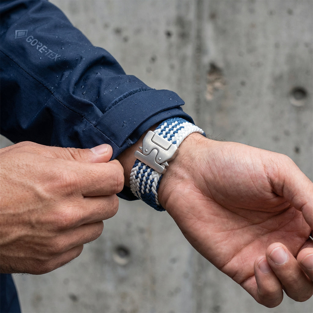 Correa Apple Watch, de nailon estampado, unisex, hebilla táctica, modelo Nélo