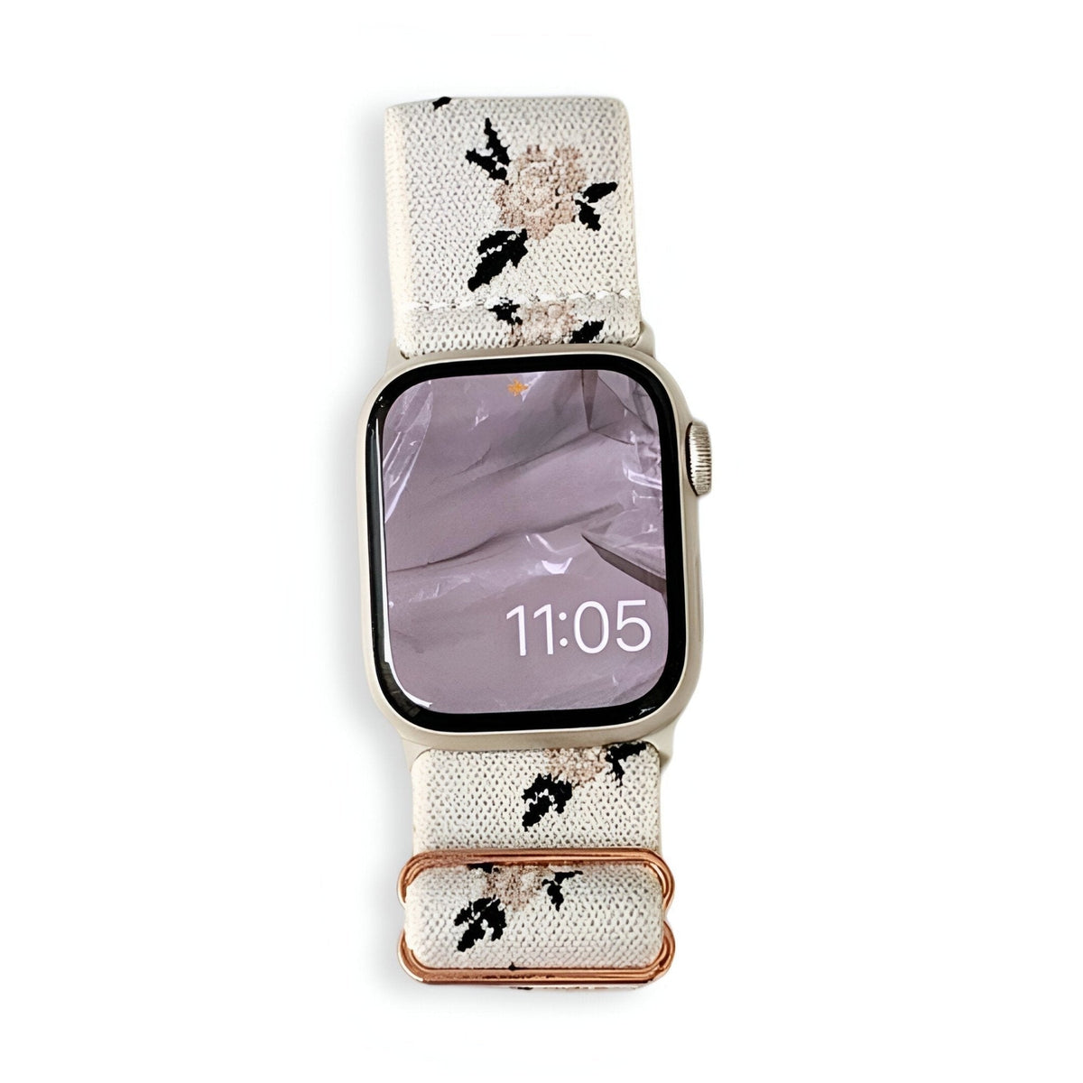 Correa Apple Watch de nailon floral, para mujer, modelo Elexia