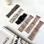 Correa Apple Watch de nailon floral, para mujer, modelo Elexia
