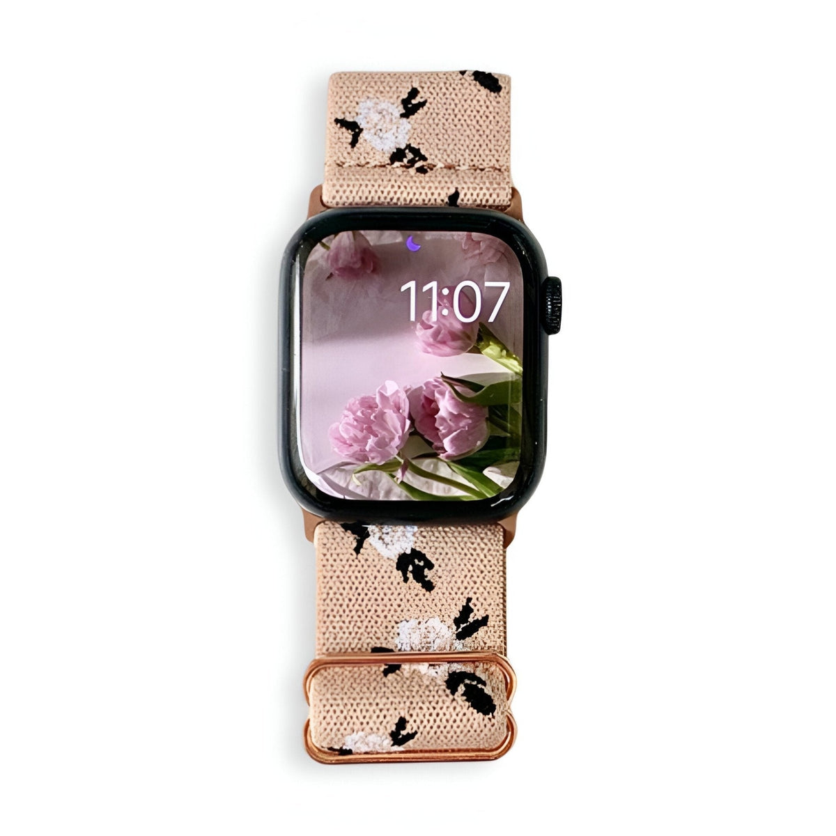Correa Apple Watch de nailon floral, para mujer, modelo Elexia