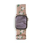 Correa Apple Watch de nailon floral, para mujer, modelo Elexia