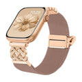 Correa Apple Watch de nailon tejido, motivo de nudo celta infinito, hebilla magnética, estilo elegante, modelo Louison