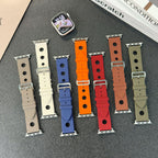 Correa de silicona perforada para Apple Watch, diseño transpirable, cierre de acero inoxidable, estilo dinámico, modelo Harténie