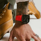 Correa de silicona reforzada para Apple Watch, hebilla resistente, look moderno para Apple Watch 44-49mm, modelo Sadius