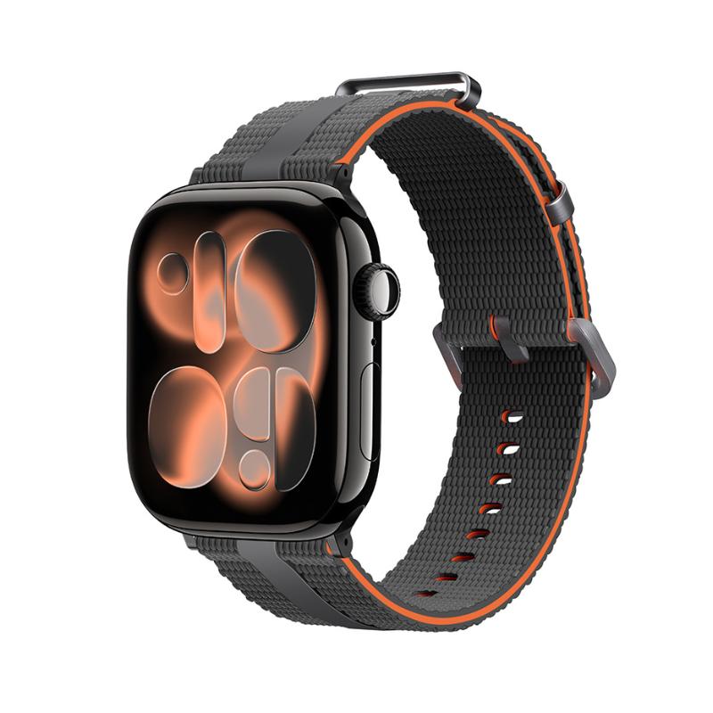 Pulsera de silicona texturizada para Apple Watch, con hebilla robusta de acero inoxidable, comodidad absoluta, modelo Guetta
