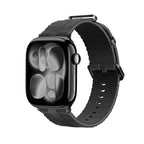 Pulsera de silicona texturizada para Apple Watch, con hebilla robusta de acero inoxidable, comodidad absoluta, modelo Guetta