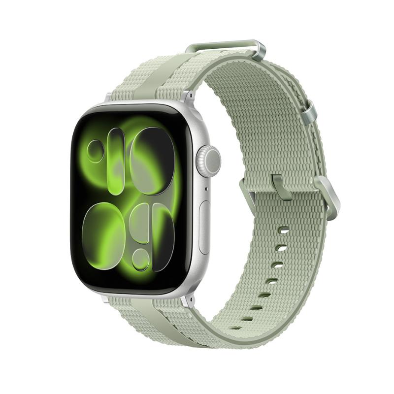 Pulsera de silicona texturizada para Apple Watch, con hebilla robusta de acero inoxidable, comodidad absoluta, modelo Guetta