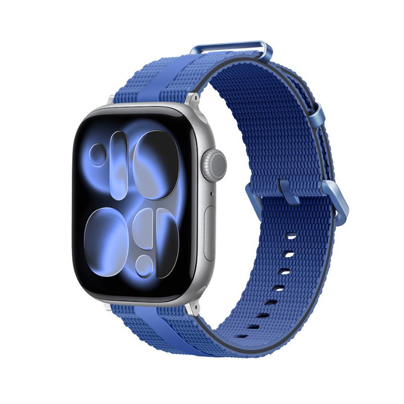 Pulsera de silicona texturizada para Apple Watch, con hebilla robusta de acero inoxidable, comodidad absoluta, modelo Guetta