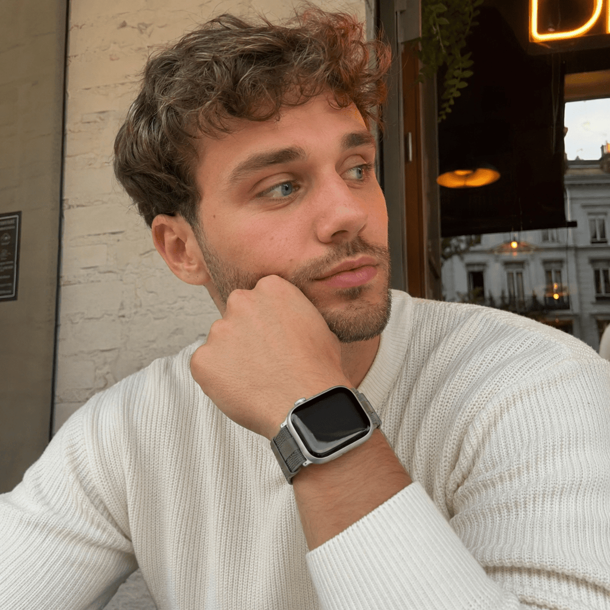 Pulsera de silicona texturizada para Apple Watch, con hebilla robusta de acero inoxidable, comodidad absoluta, modelo Guetta