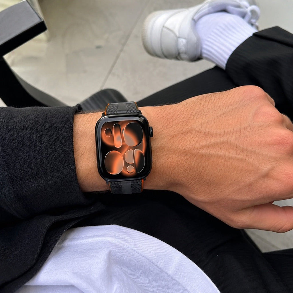 Pulsera de silicona texturizada para Apple Watch, con hebilla robusta de acero inoxidable, comodidad absoluta, modelo Guetta