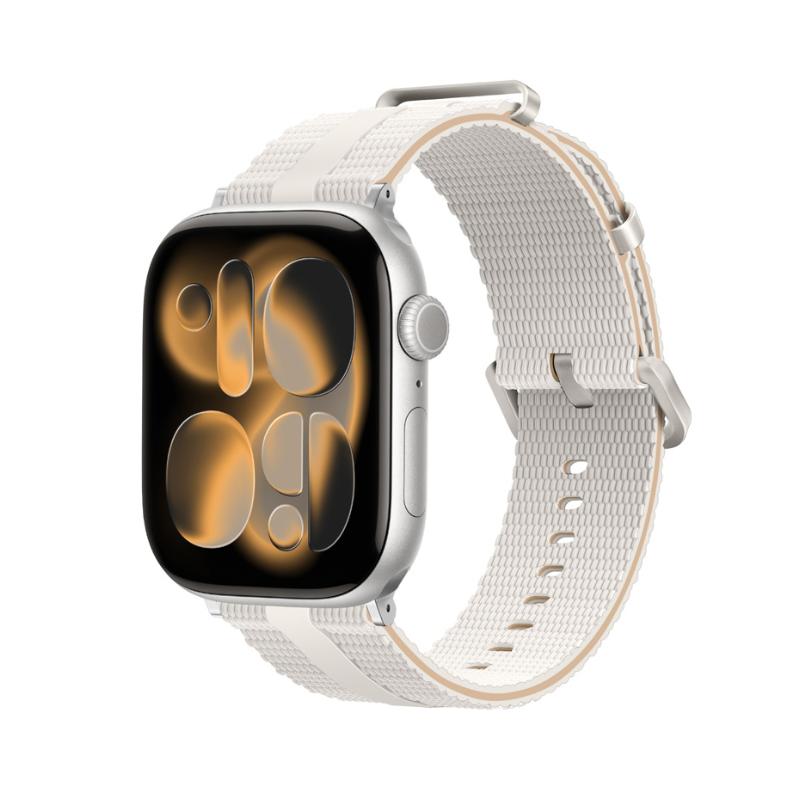 Pulsera de silicona texturizada para Apple Watch, con hebilla robusta de acero inoxidable, comodidad absoluta, modelo Guetta