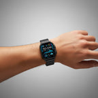 Correa de titanio para Apple Watch, eslabones planos, cierre magnético, modelo Criko