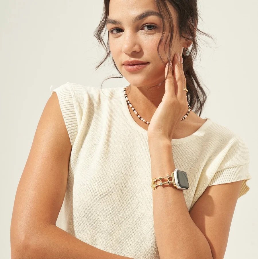 Correa Apple Watch de estrellas, para mujer, circonitas de colores, modelo Érima