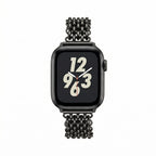 Correa Apple Watch de acero inoxidable, malla bizantina trenzada, cierre a presión, modelo Coranie