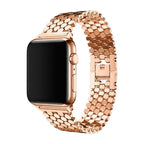Correa Apple Watch de malla de escamas hexagonales, cierre desplegable, modelo Zeldia